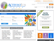 Tablet Screenshot of nonprofitjobs.activistjobboard.com